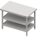 Stalgast - Neutralausgabe mit Grund- und Zwischenboden 800x750x880 mm, Edelstahlarbeitsplatte - GastroDeals