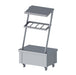 Stalgast - Neutralelement mit Aufsatzbord und Besteckausgabe, fahrbar 860x575x1580 mm für Speisenausgabesysteme - GastroDeals