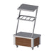 Stalgast - Neutralelement mit Aufsatzbord und Besteckausgabe, fahrbar mit Dekorplatten 860x575x1580 mm für Speisenausgabesysteme - GastroDeals