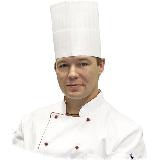 Stalgast - Nino Cucino Kochmütze, weiß, plissiert, 100% Vliesstoff, H. 20 cm - GastroDeals