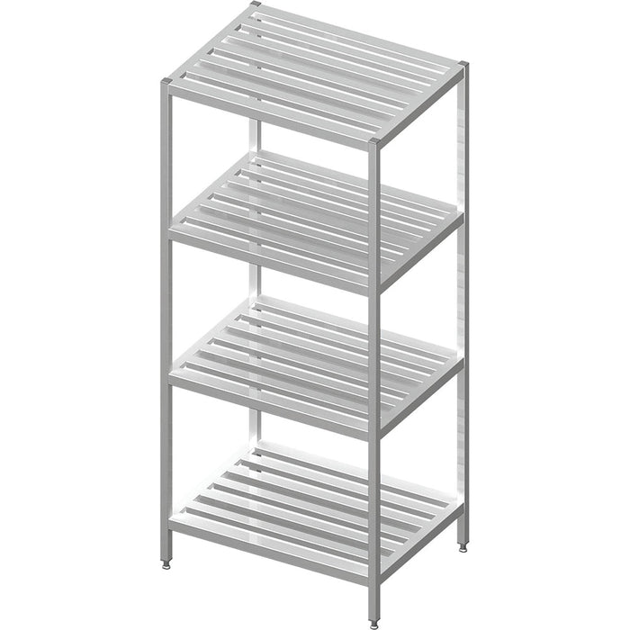 Stalgast - Regal mit Gitterrost-Böden, 1300x700x1800 mm, verschweißt - GastroDeals