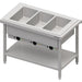 Stalgast - Warmausgabe mit Bain-Marie 3x GN1/1 Einzelbecken, 1245x750x880, Granitabdeckung "Standard G1" - GastroDeals