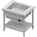 Stalgast - Warmausgabe mit einem Bain-Marie-Becken 2x GN1/1, 920x750x880, Edelstahlabdeckung - GastroDeals