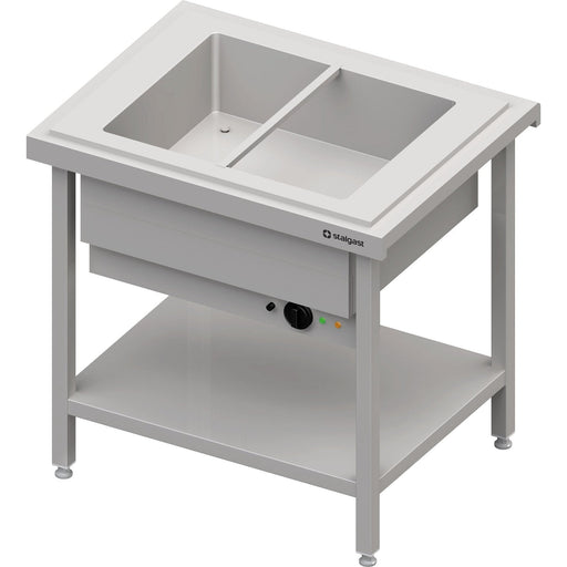 Stalgast - Warmausgabe mit einem Bain-Marie-Becken 2x GN1/1, 920x750x880, Granitabdeckung "Standard G1" - GastroDeals