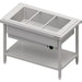 Stalgast - Warmausgabe mit einem Bain-Marie-Becken 3x GN1/1, 1245x750x880, Edelstahlabdeckung - GastroDeals