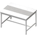 Stalgast - Zentralarbeitstisch mit mittiger Strebe, 1300x1400x850 mm, mit zweiseitiger PE-Schneideplatte, ohne Aufkantung, verschweißt - GastroDeals