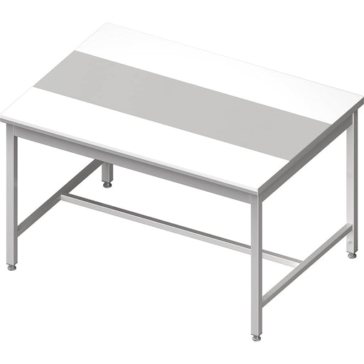 Stalgast - Zentralarbeitstisch mit mittiger Strebe, 1700x1400x850 mm, mit zweiseitiger PE-Schneideplatte, ohne Aufkantung, verschweißt - GastroDeals