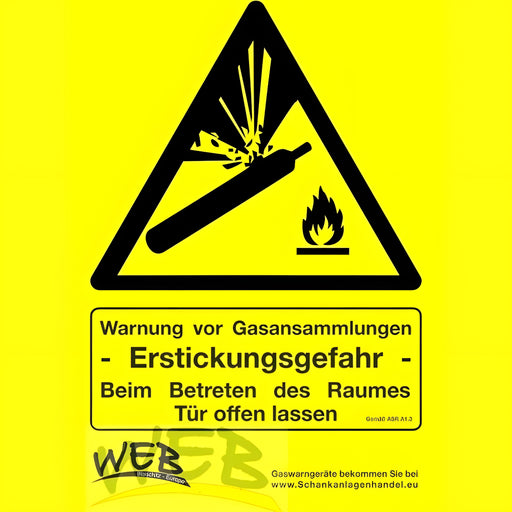 W.E. Blaschitz - CO2 - Warnhinweisschild "Gasflasche" - GastroDeals
