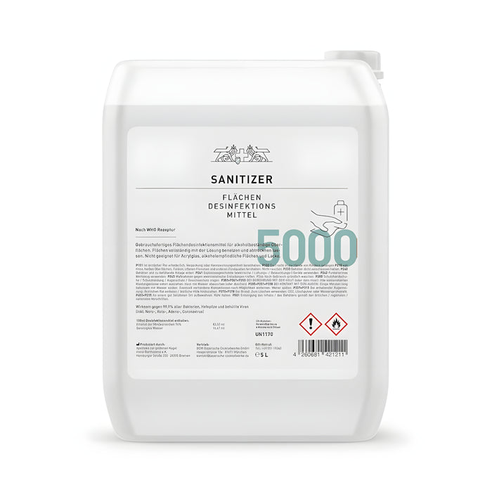 W.E. Blaschitz - Flächen-Desinfektionsmittel Sanitizer 5.000ml, 80% - GastroDeals