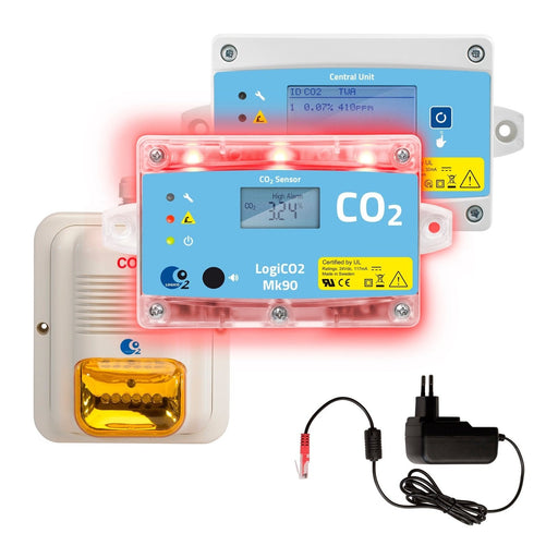 W.E. Blaschitz - Gaswarngerät LogiCO2 MK90 CO2 Sensor +Zentraldisplay+Horn+Strob - GastroDeals