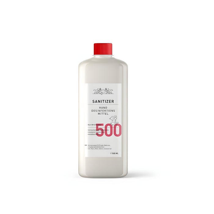 W.E. Blaschitz - Hände-Desinfektionsmittel Sanitizer 500ml, 85% / nach WHO Rez. - GastroDeals