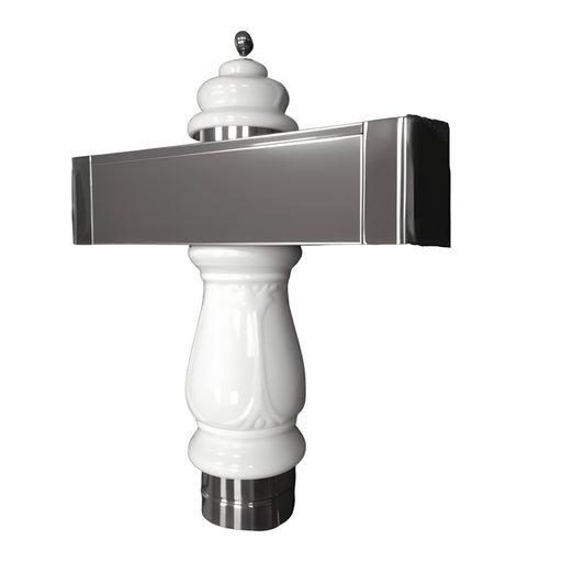 W.E. Blaschitz - Keramik "Barock" mit Edelstahl-Balken 750mm, weiß, ungebohrt - GastroDeals