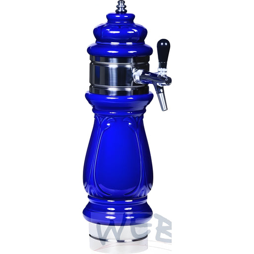 W.E. Blaschitz - Keramiksäule "Barock" mit Kopfring 1-ltg Edelstahl Farbe blau - GastroDeals