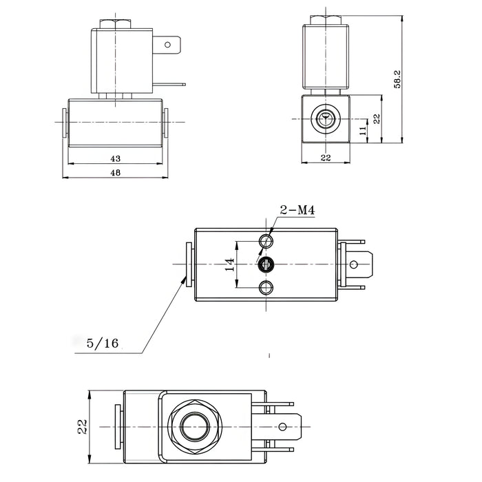 W.E. Blaschitz - Magnetventil Mini regelbar / Edelstahl 24V / AC, 5 Watt / 5/16"JG - GastroDeals