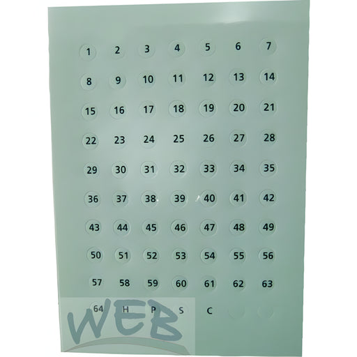 W.E. Blaschitz - WEB-Kellner-Nummernkleber 1- 50 - GastroDeals