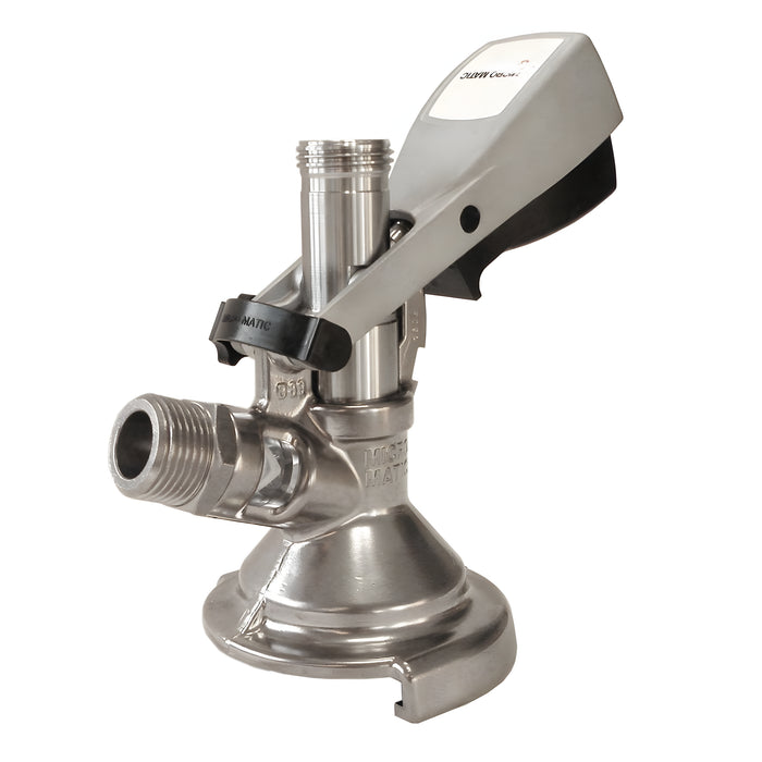 W.E. Blaschitz - Zapfkopf Kombi, M-Type, MicroMatic, 5/8"x5/8", Kugel, GF, Griff F - GastroDeals